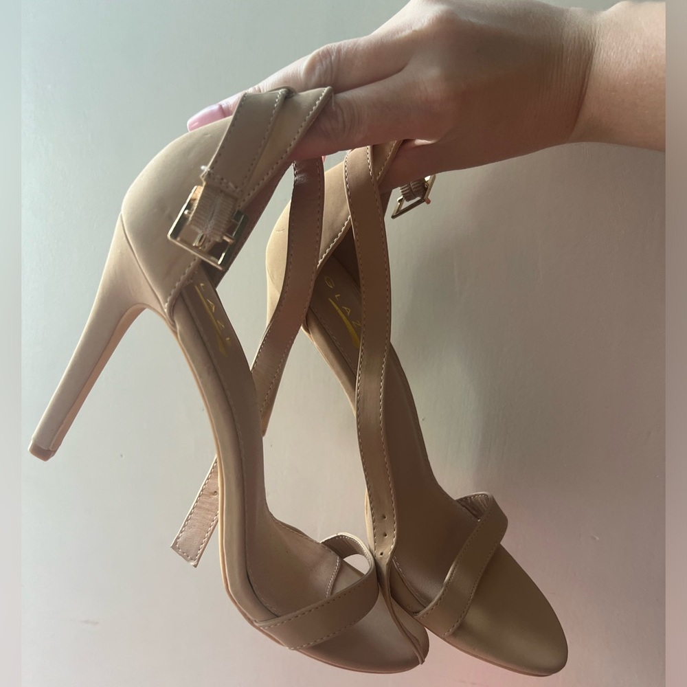 Beige Nude Glaze Stiletto Heels